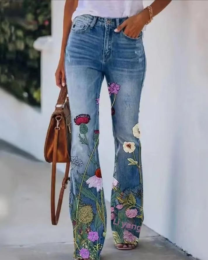 Meadow Embroidered Flare Jeans