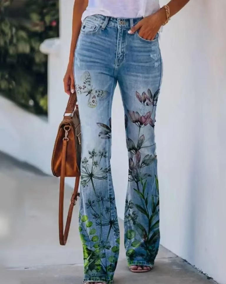 Meadow Embroidered Flare Jeans