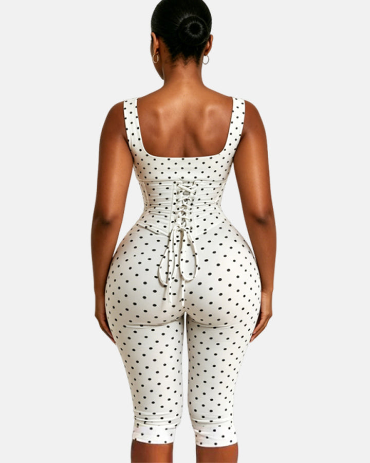 Layla Polka Dot Sculpting Jumpsuit