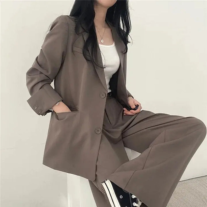 Katherine Essential Tailored Blazer & Wide-Leg Trouser Set
