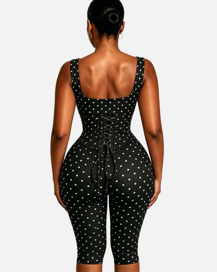 Layla Polka Dot Sculpting Jumpsuit
