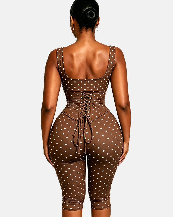 Layla Polka Dot Sculpting Jumpsuit