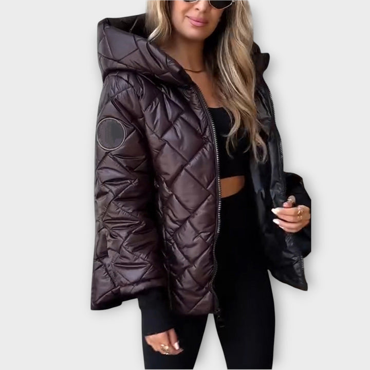 Anais Diamond Quilted Hooded Jacket