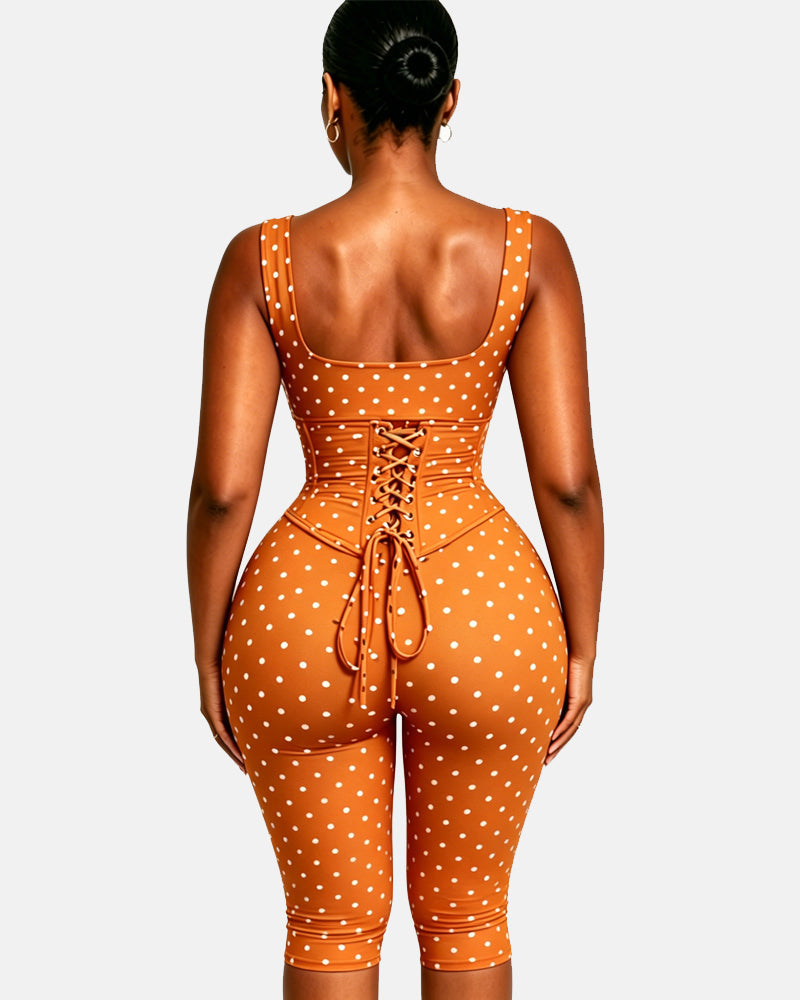 Layla Polka Dot Sculpting Jumpsuit