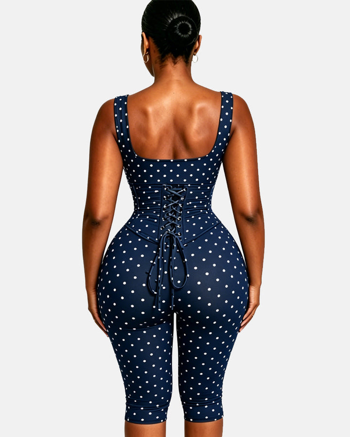 Layla Polka Dot Sculpting Jumpsuit