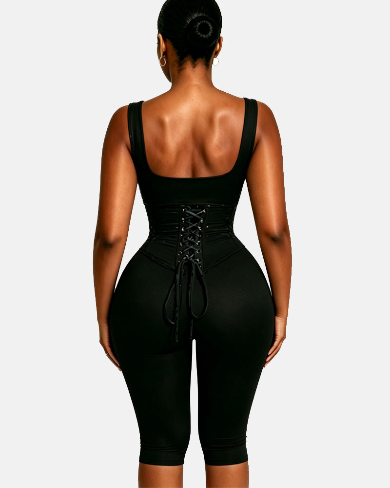 Layla Polka Dot Sculpting Jumpsuit