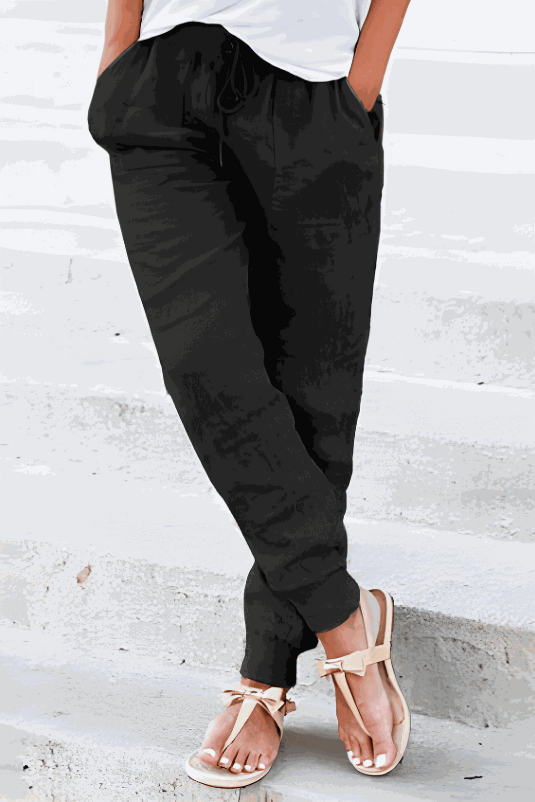 Tara Drawstring Linen Pants