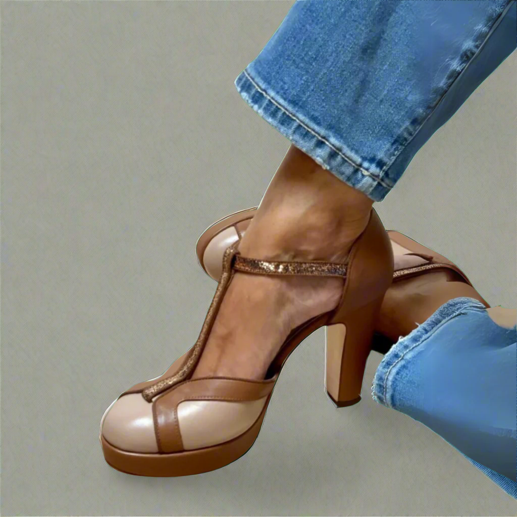 Criselmara Verona T-Strap Platform Heels