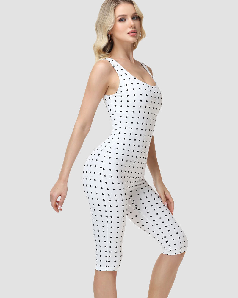 Layla Polka Dot Sculpting Jumpsuit