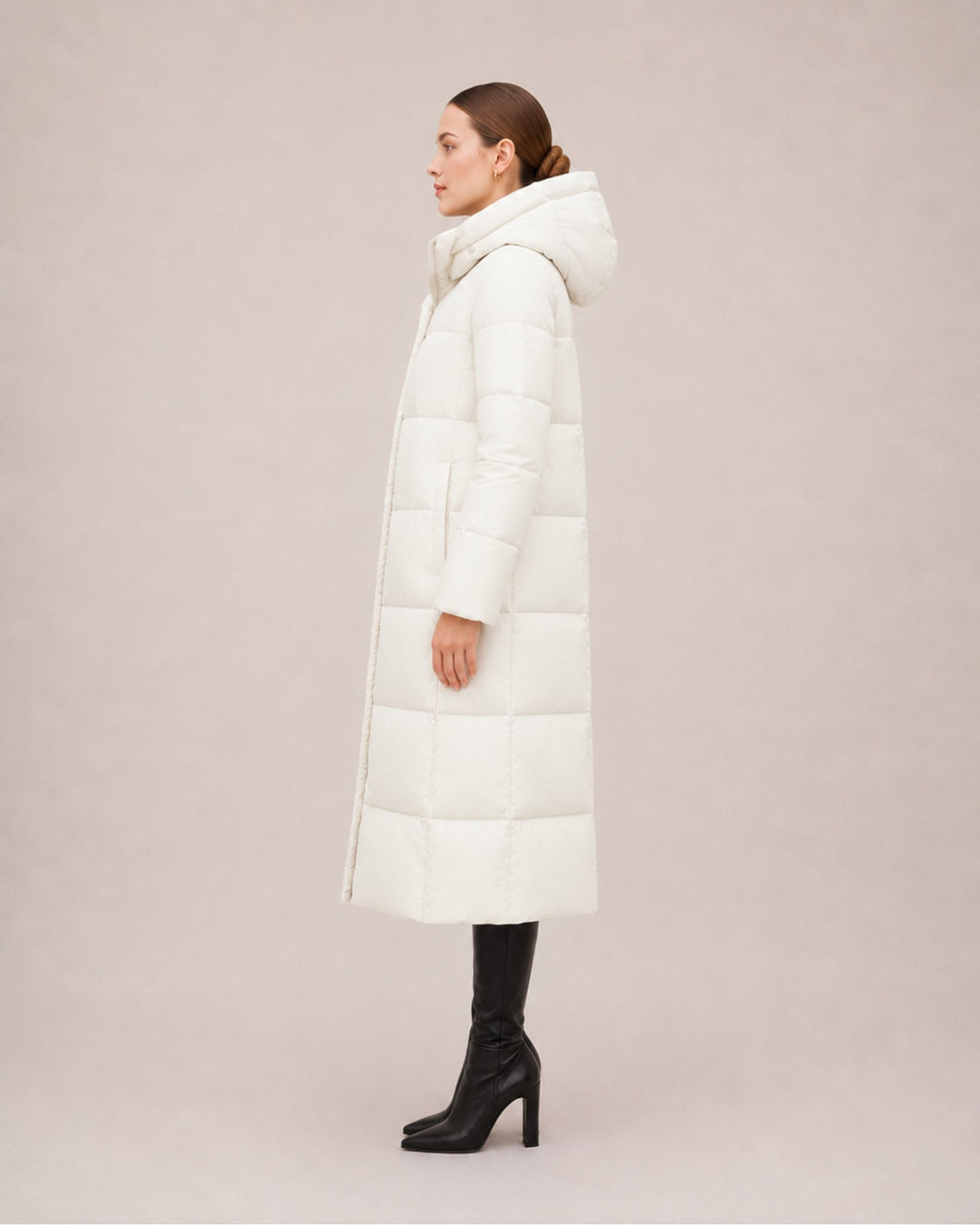 Milena Sculpted Longline Puffer Coat