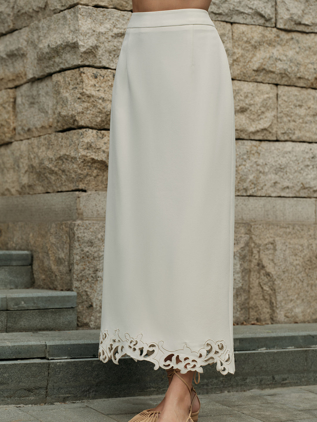 Adalynn Lace Hem Maxi Skirt