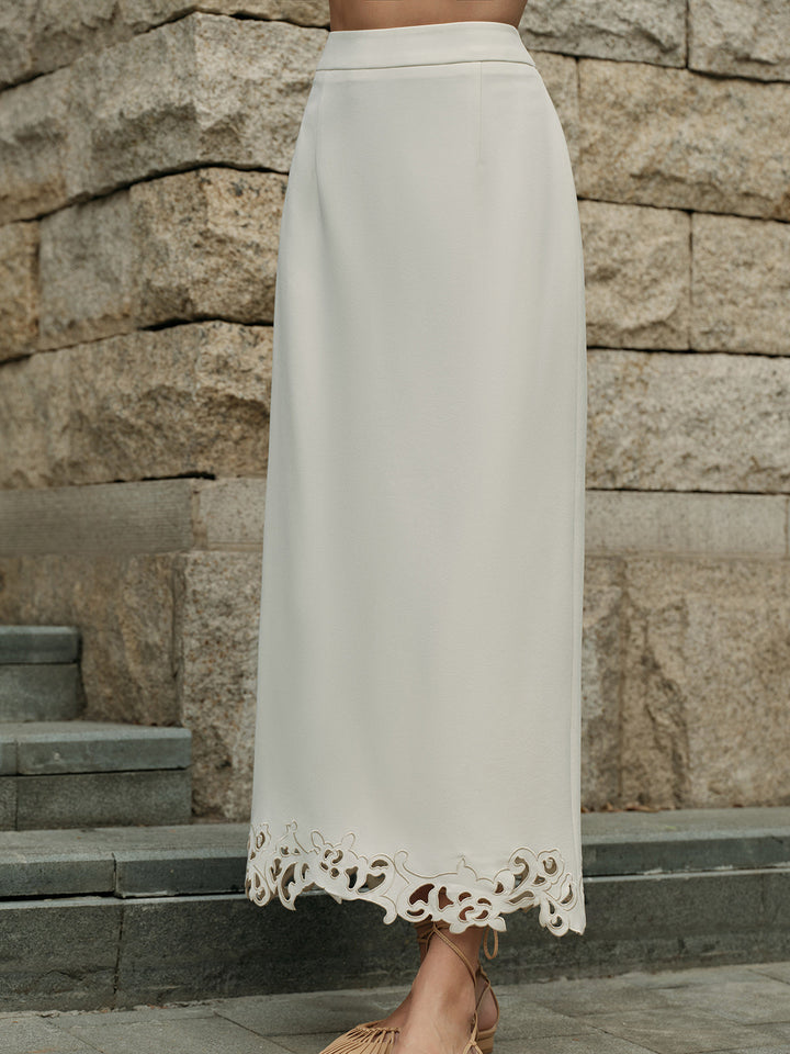 Adalynn Lace Hem Maxi Skirt