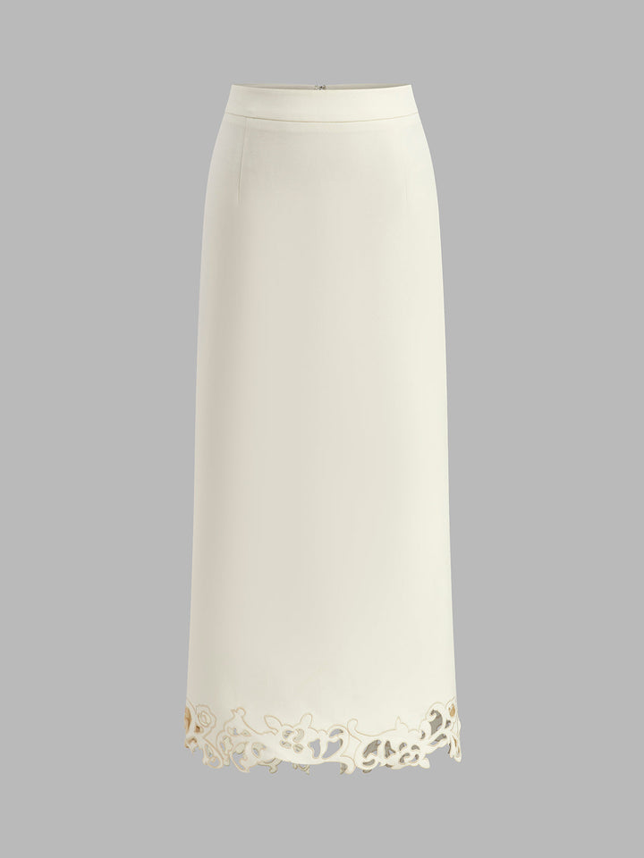 Adalynn Lace Hem Maxi Skirt