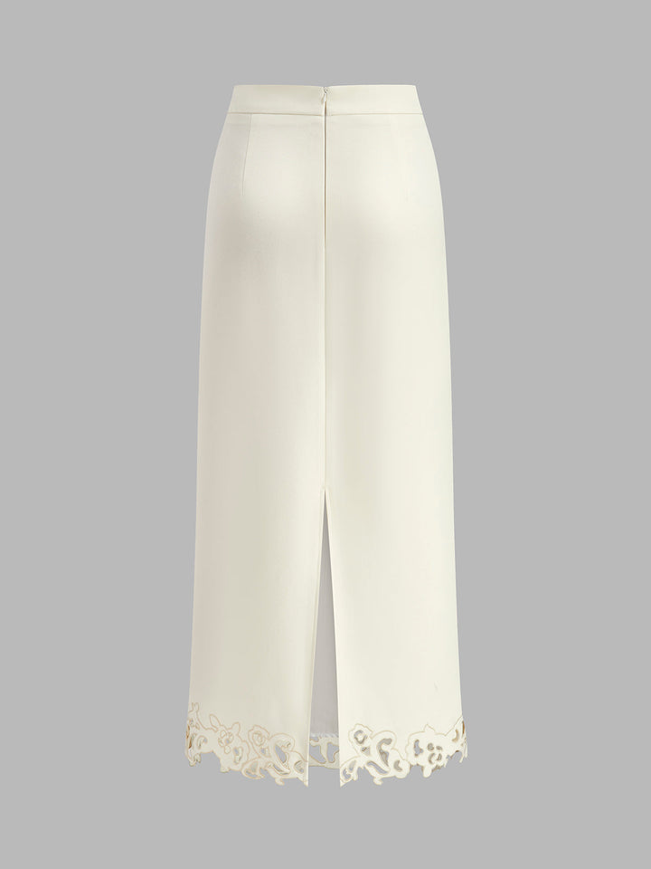 Adalynn Lace Hem Maxi Skirt