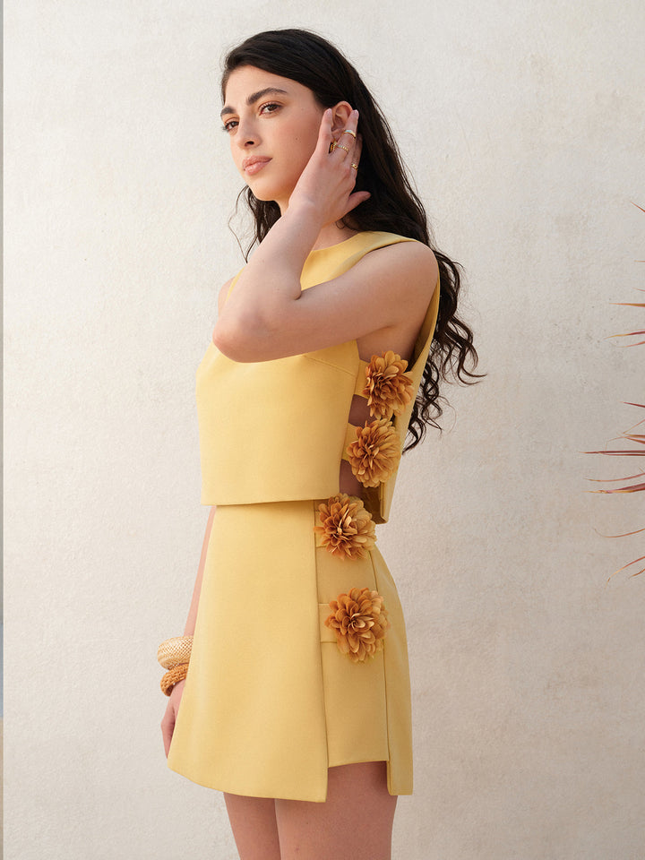 Marigold Floral Mini Dress