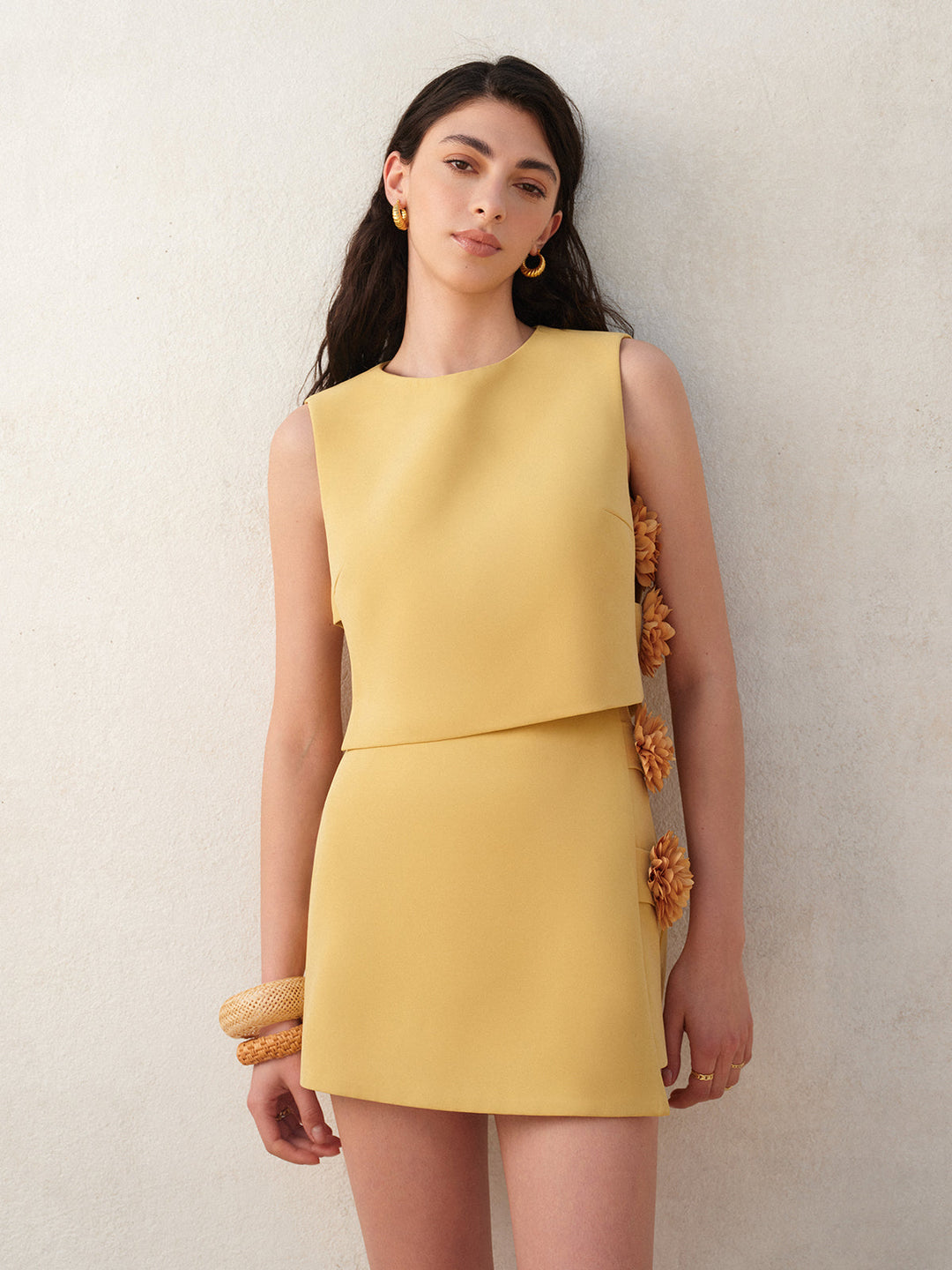 Marigold Floral Mini Dress