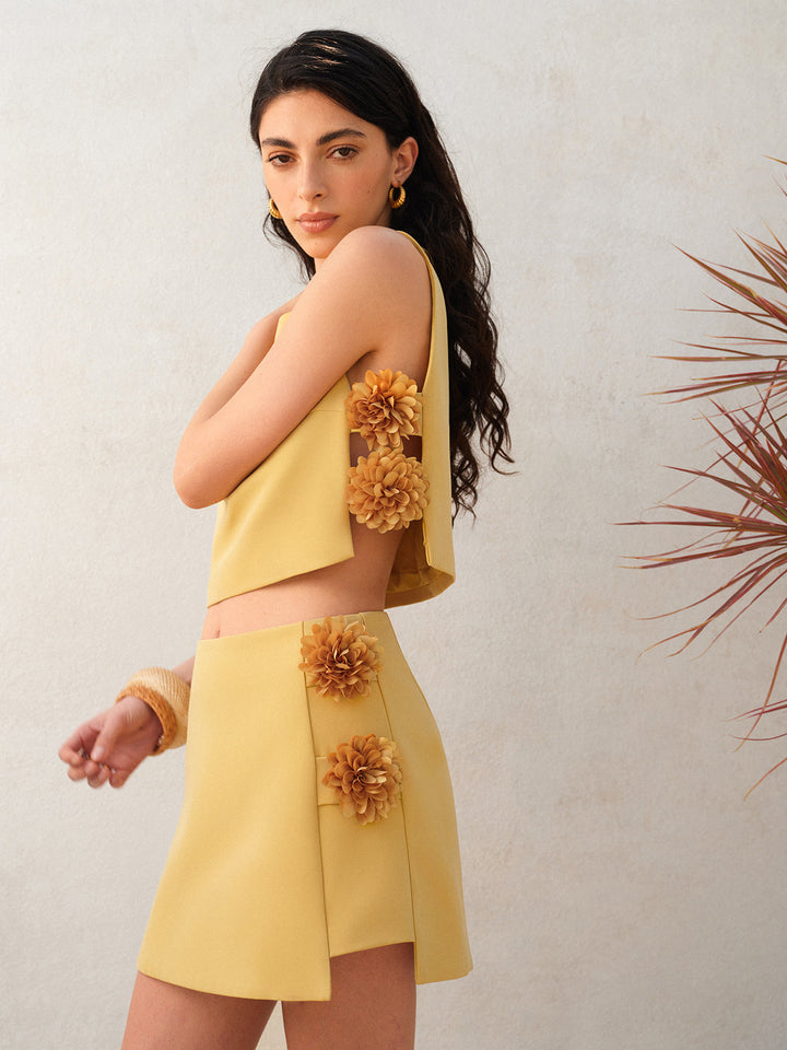 Marigold Floral Mini Dress