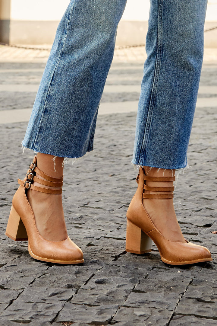 Casilda Aspen Strap Block Heel Booties