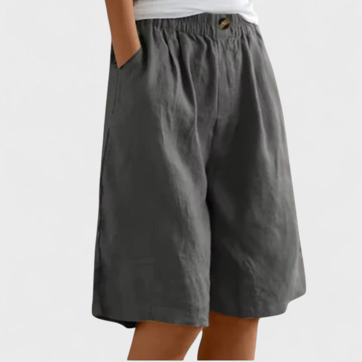 Katy Linen Blend Bermuda Shorts