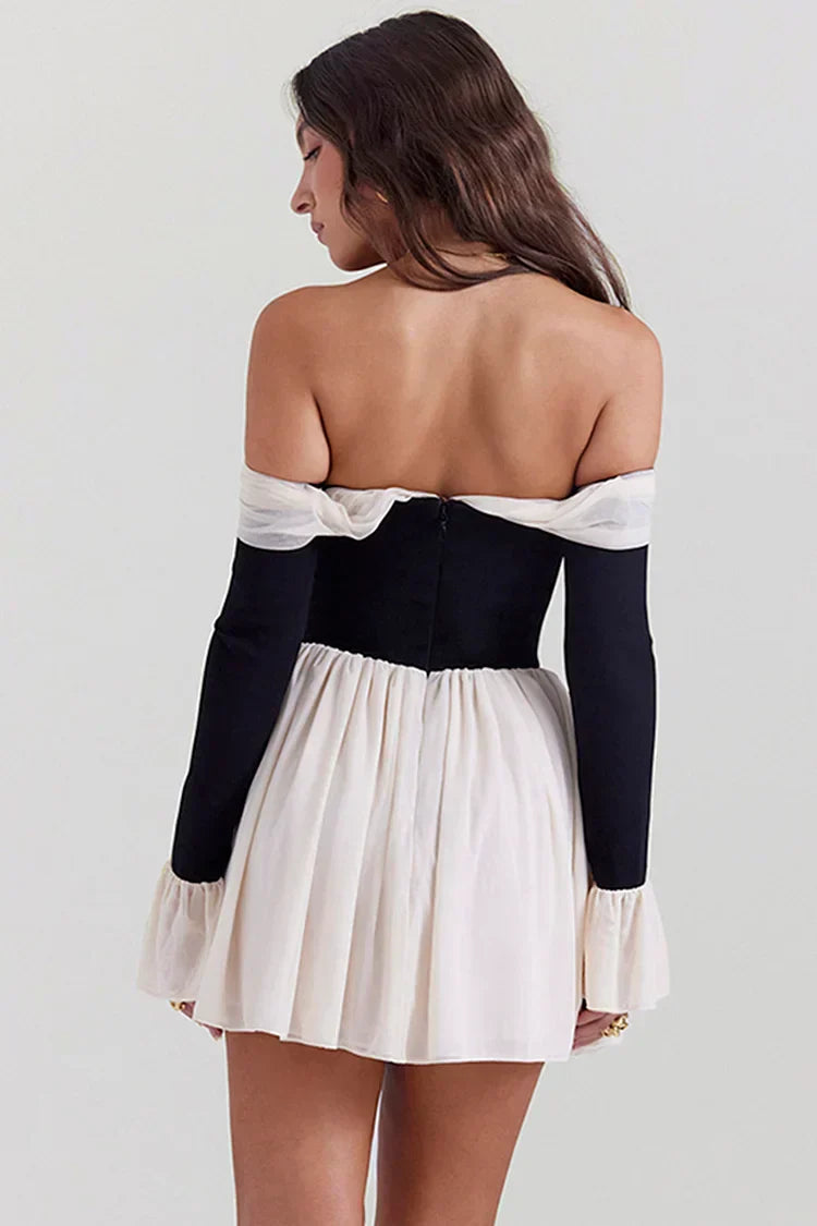Quinn Off Shoulder Bow Mini Dress