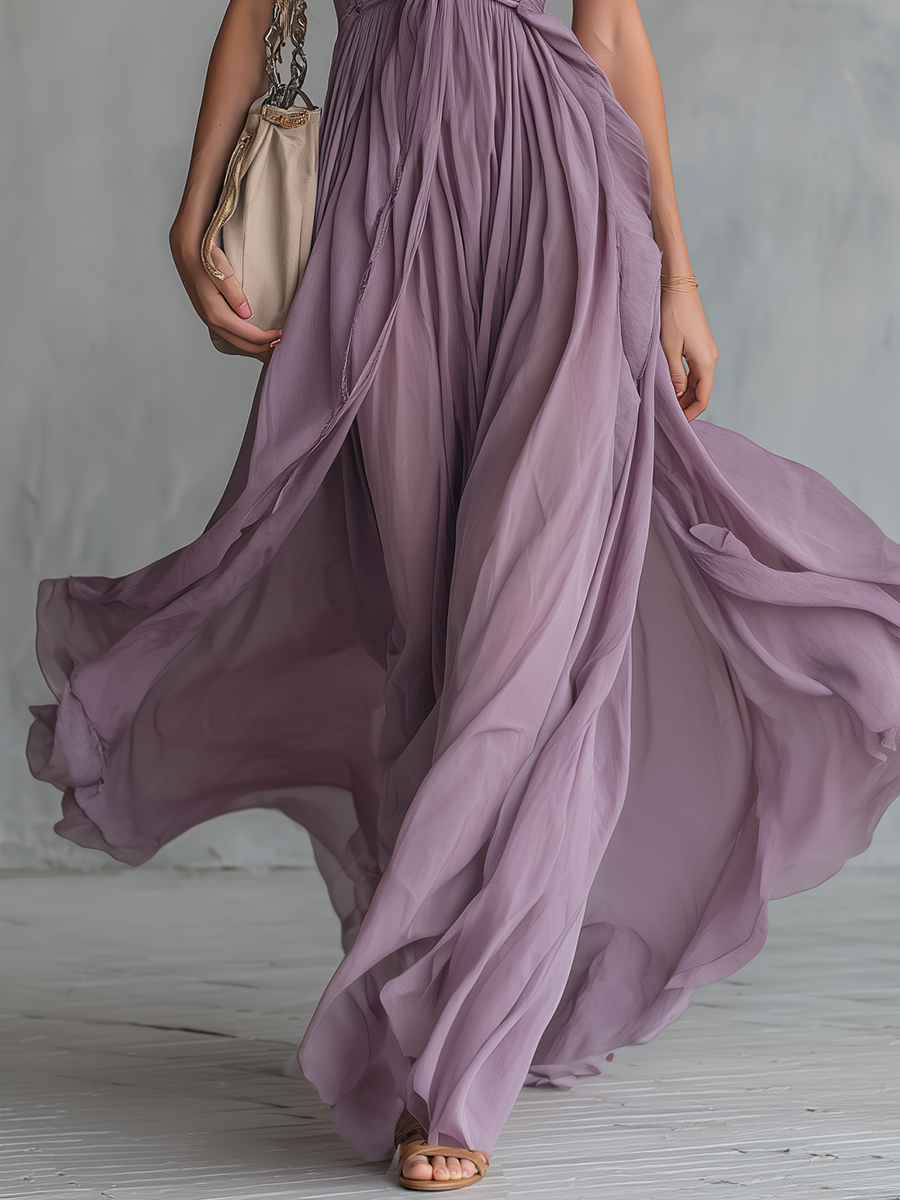 Jamaica Flowing Halter Maxi Dress