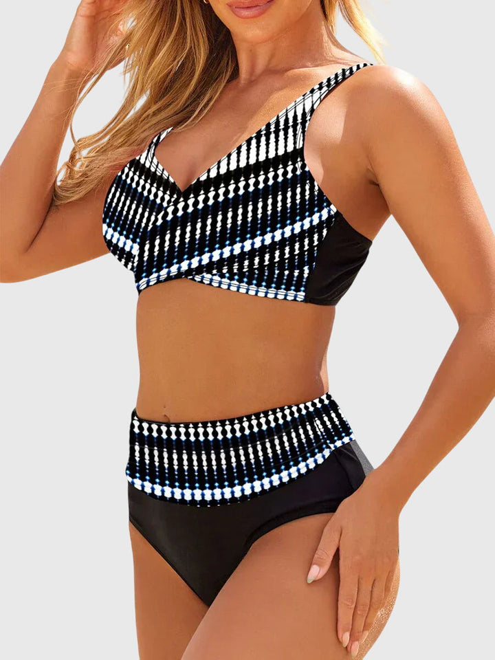Thea Geo Cross-Front Bikini Set