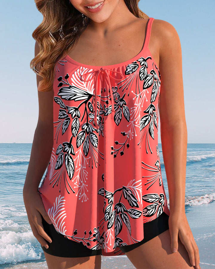 Myrtle Coral Bloom Tankini Set
