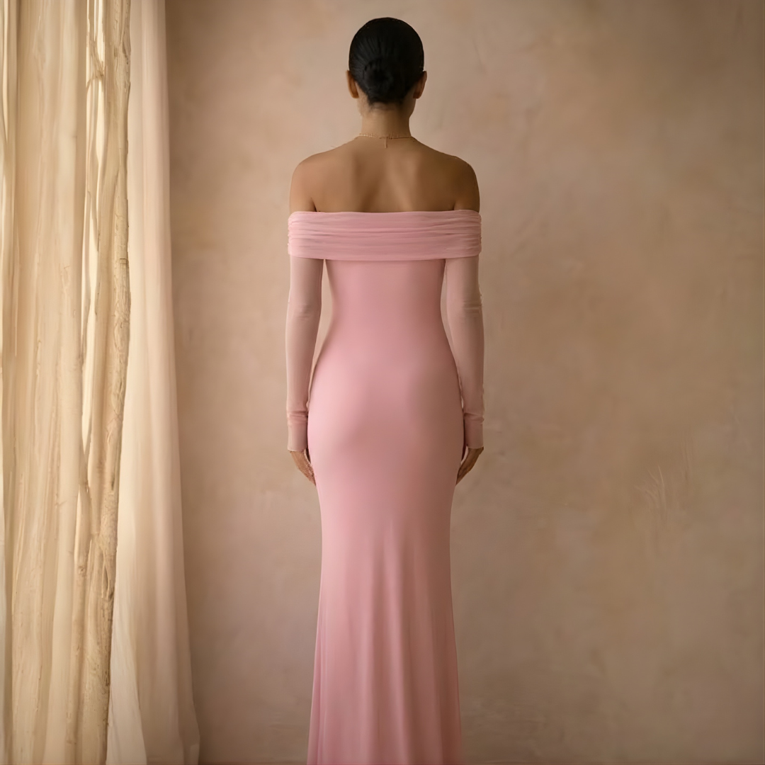 Blair Off Shoulder Long Sleeve Maxi Dress
