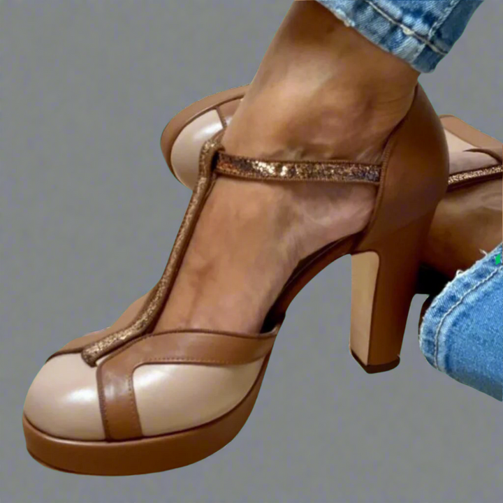 Criselmara Verona T-Strap Platform Heels