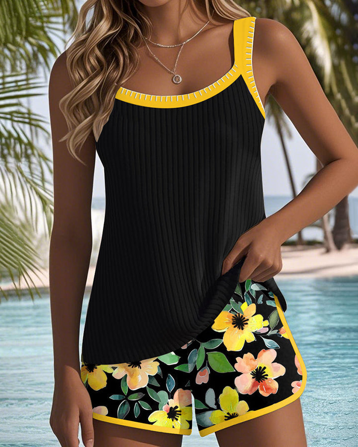 Anastasia Midnight Bloom Tankini Set