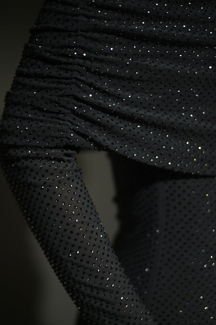 Marielle Sequin Off-Shoulder Maxi Dress