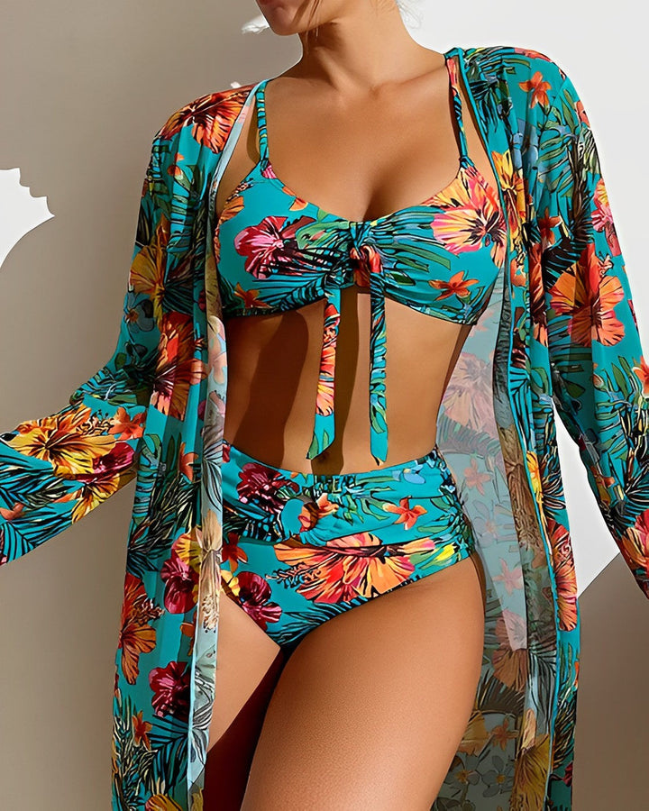 Juanita Botanical Breeze Bikini & Kimono Set