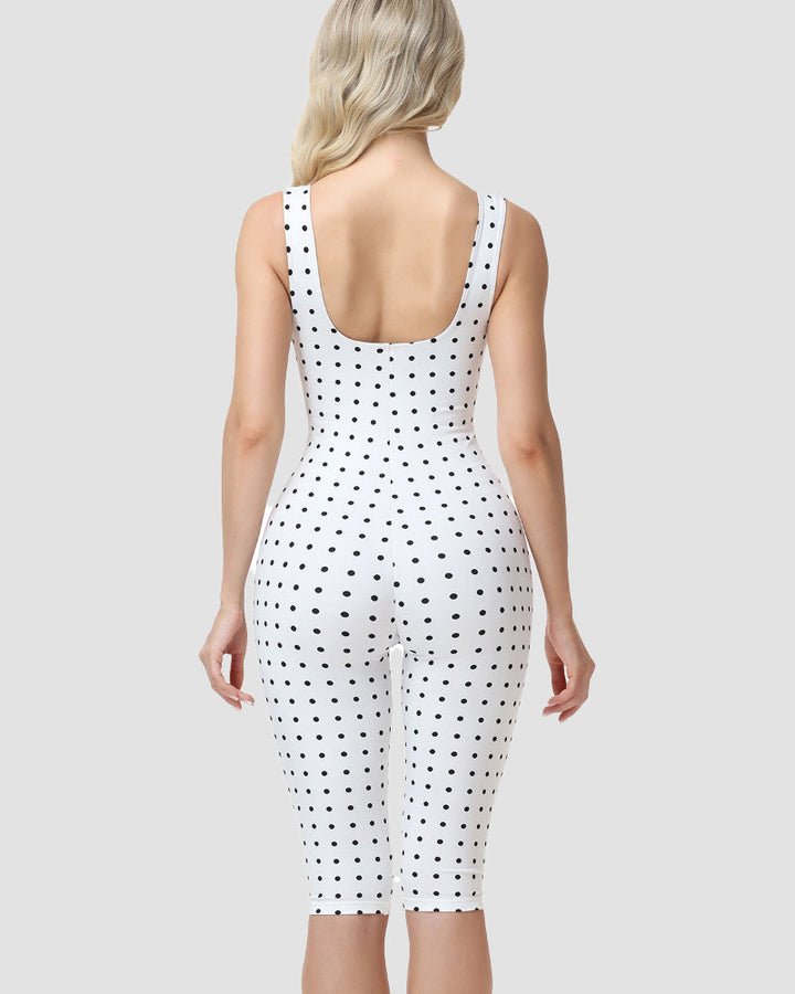Layla Polka Dot Sculpting Jumpsuit