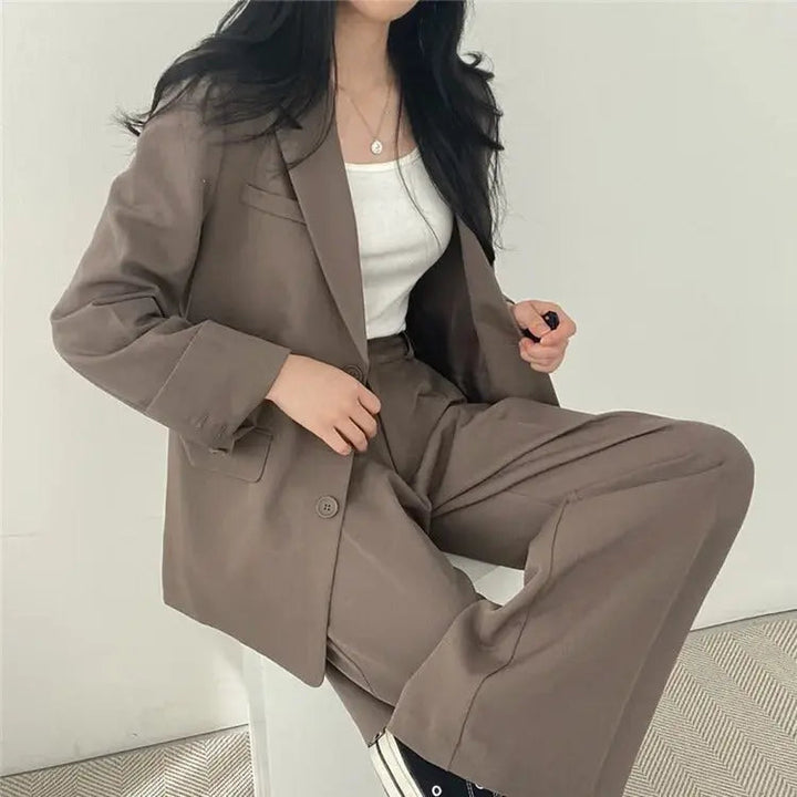 Katherine Essential Tailored Blazer & Wide-Leg Trouser Set