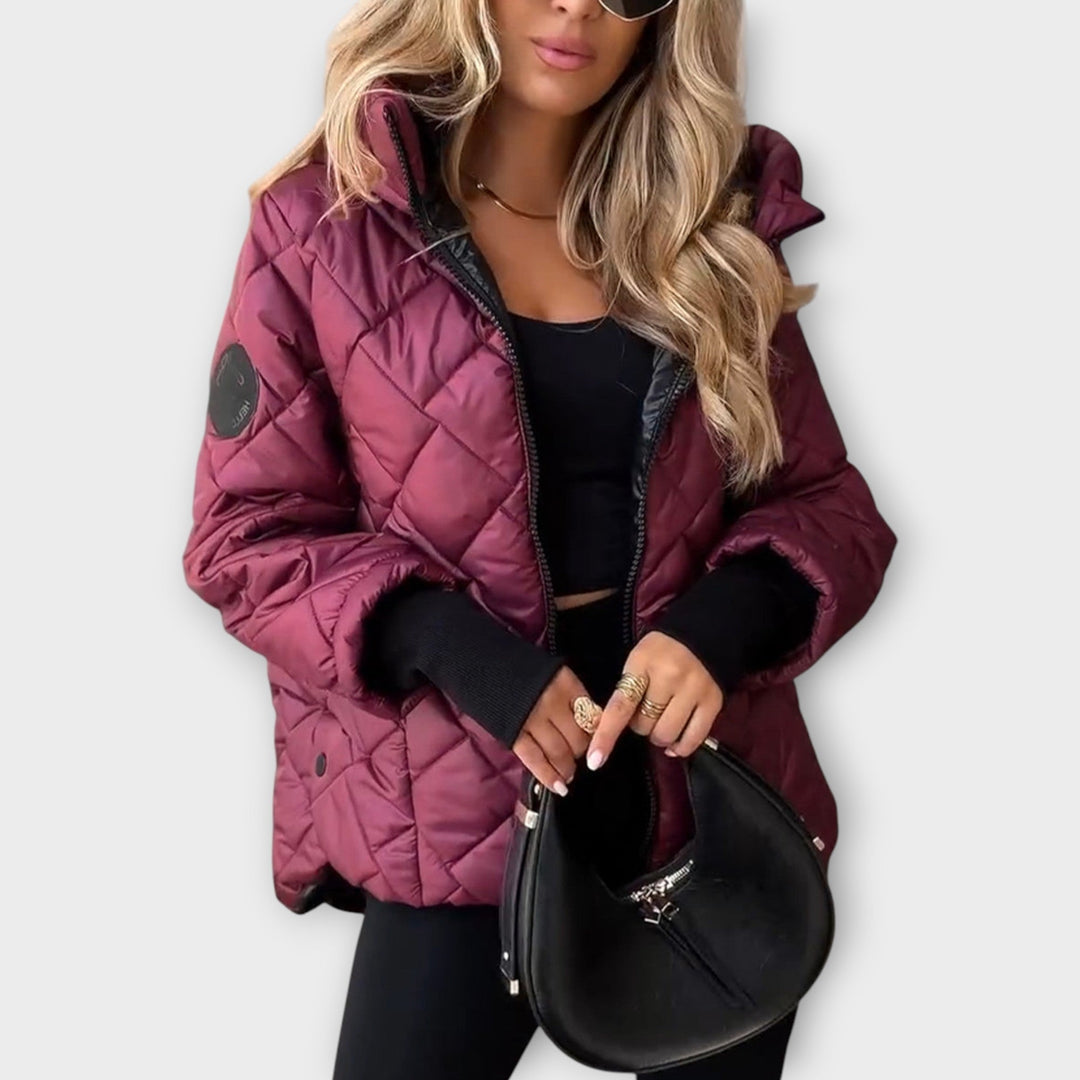 Anais Diamond Quilted Hooded Jacket