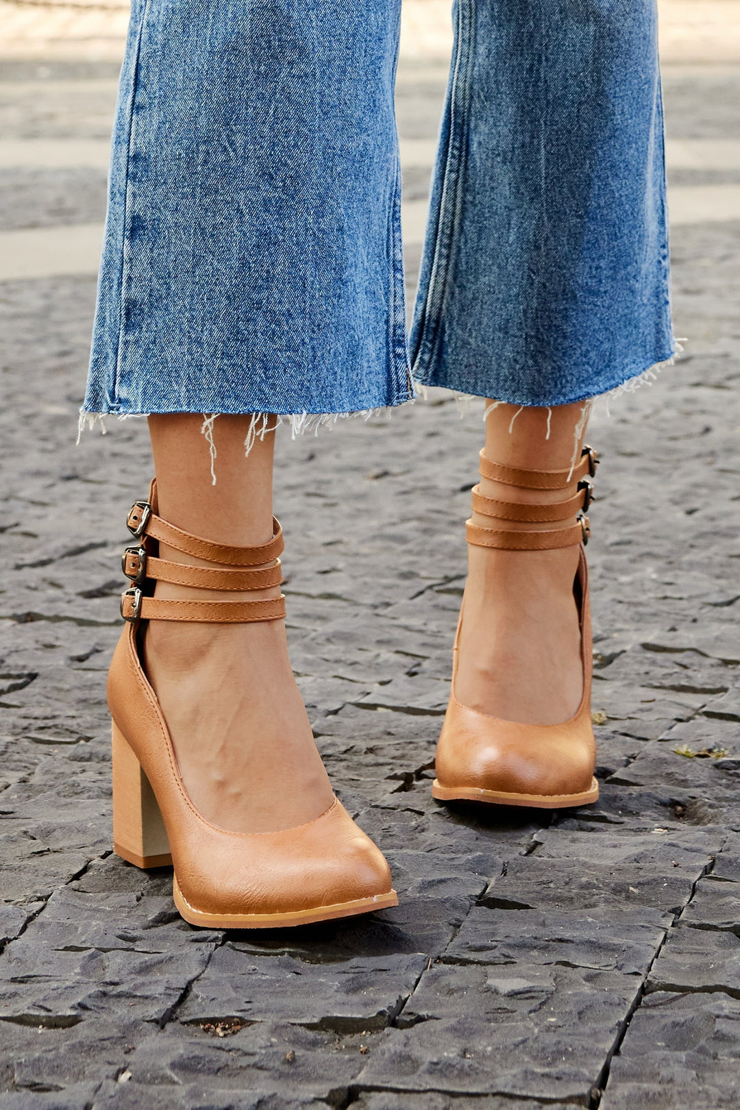 Casilda Aspen Strap Block Heel Booties