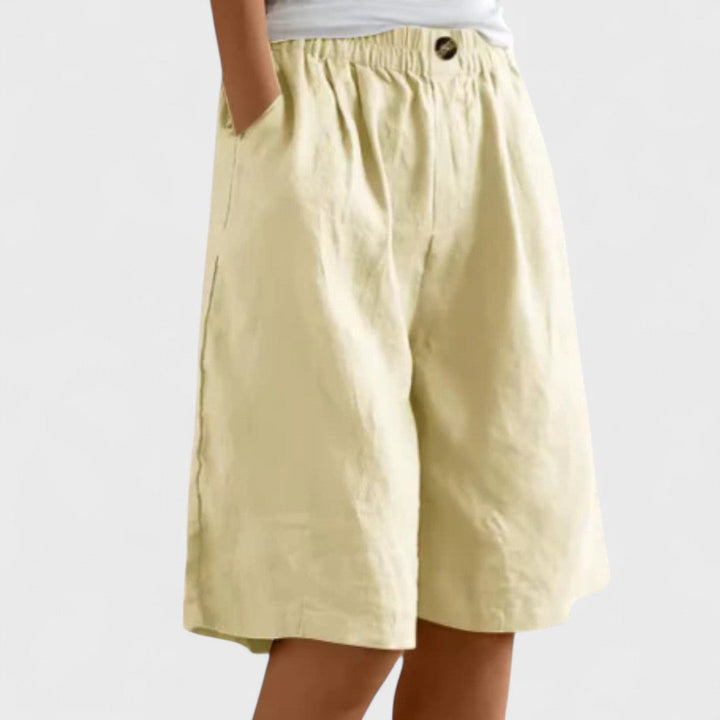 Katy Linen Blend Bermuda Shorts