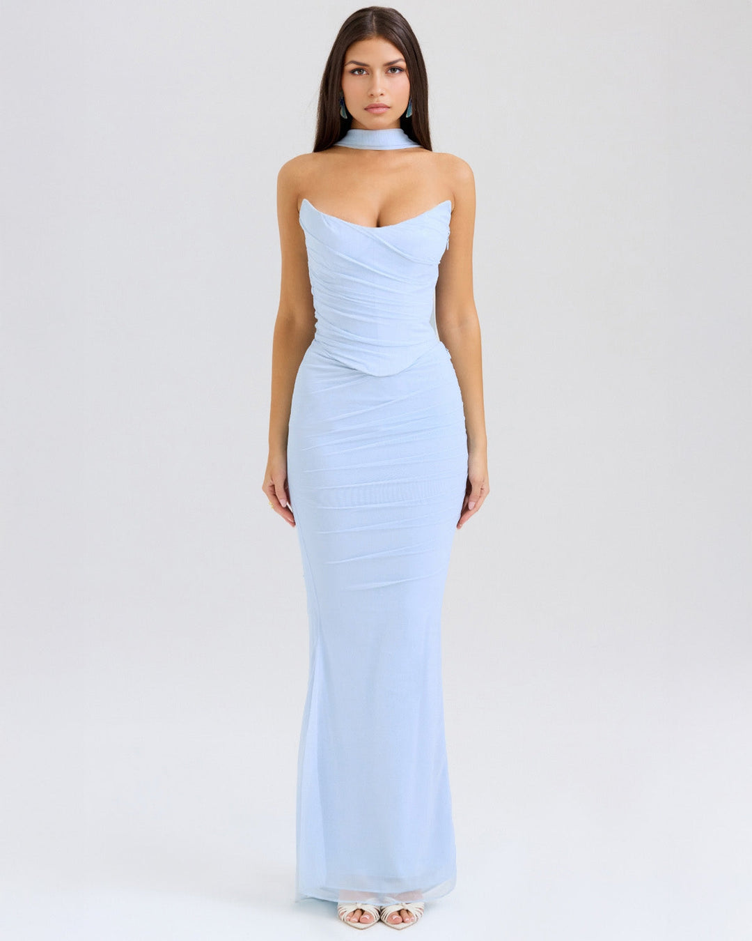 Jenny Ruched Strapless Maxi Dress
