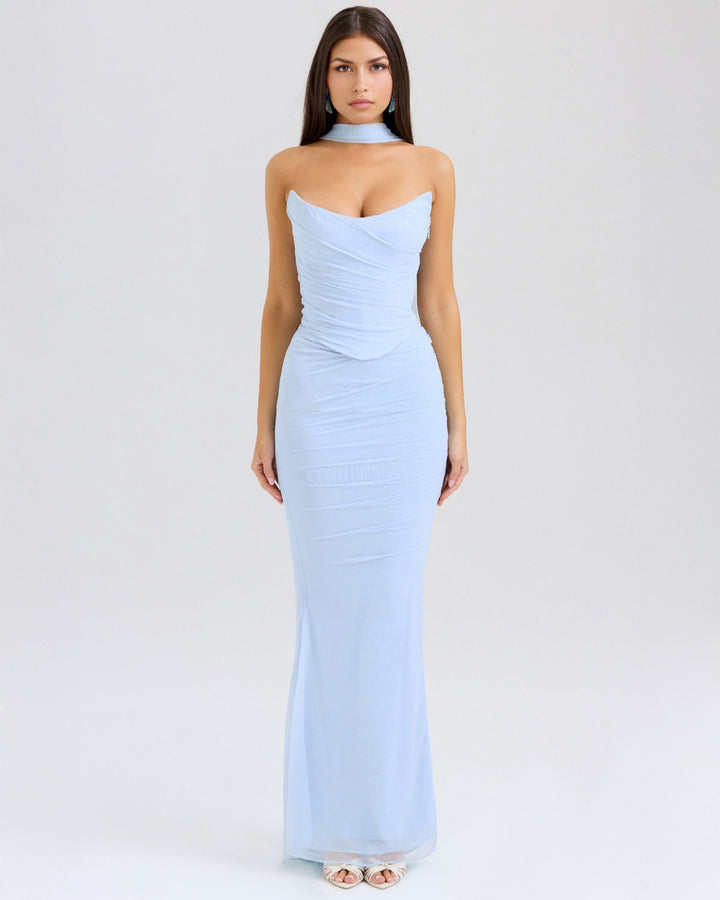 Jenny Ruched Strapless Maxi Dress
