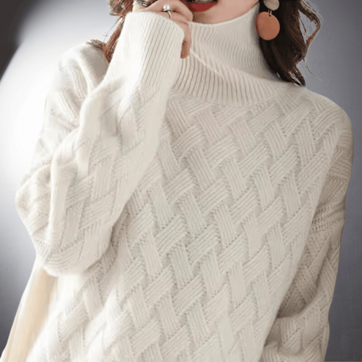 Jessenia Cable Turtleneck Sweater