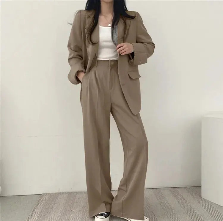 Katherine Essential Tailored Blazer & Wide-Leg Trouser Set