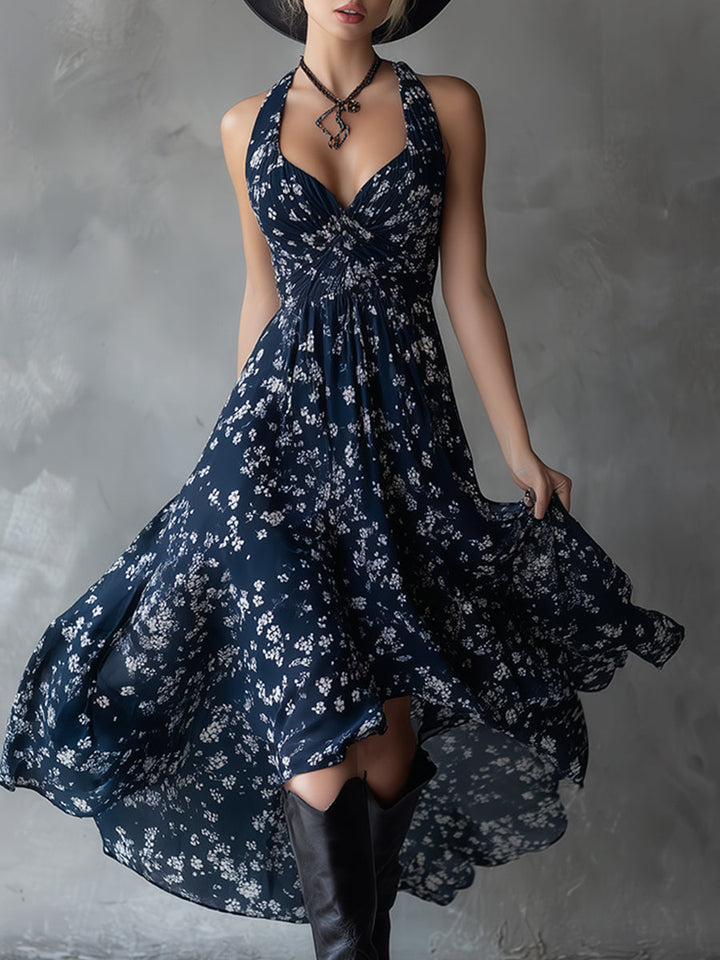Nash Floral Halter Midi Dress