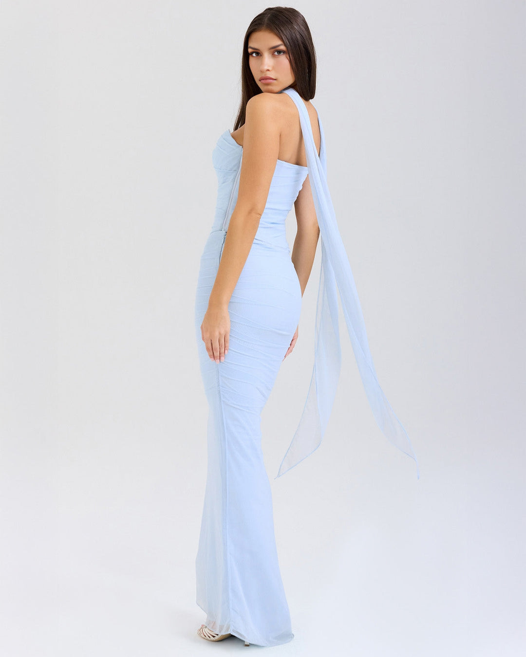 Jenny Ruched Strapless Maxi Dress