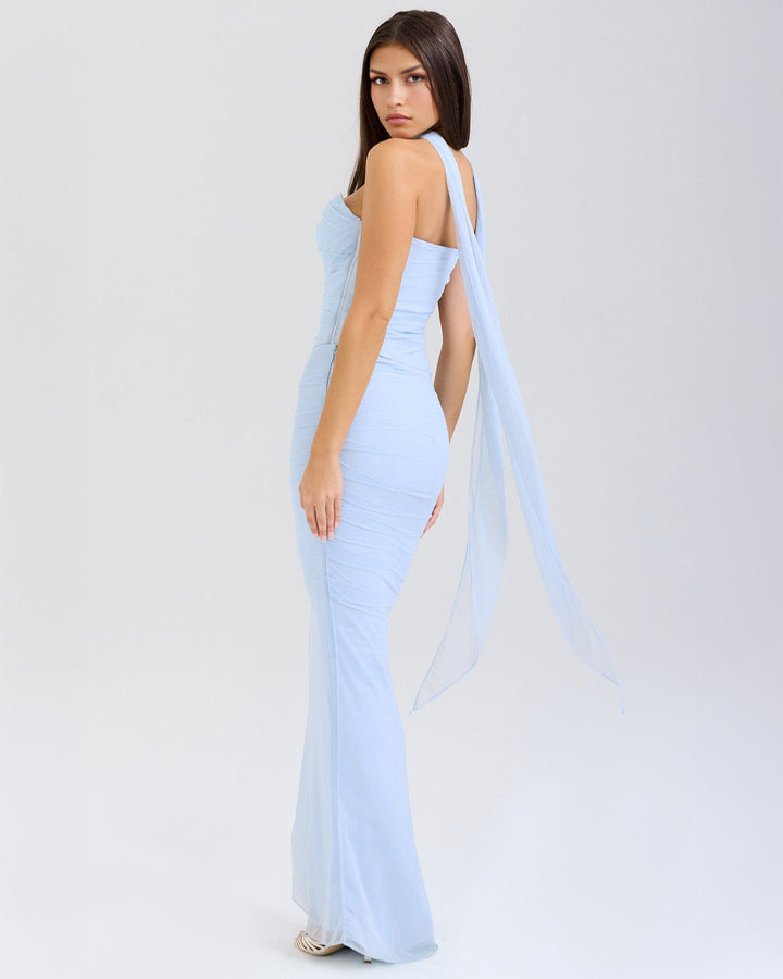 Jenny Ruched Strapless Maxi Dress
