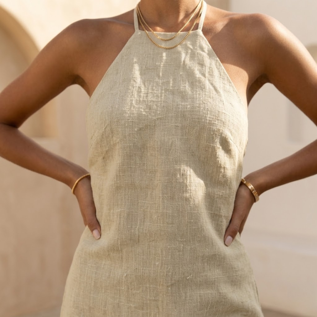Nyx Textured Halter Mini Dress
