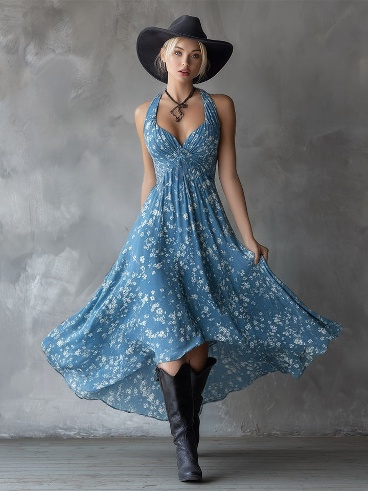 Nash Floral Halter Midi Dress
