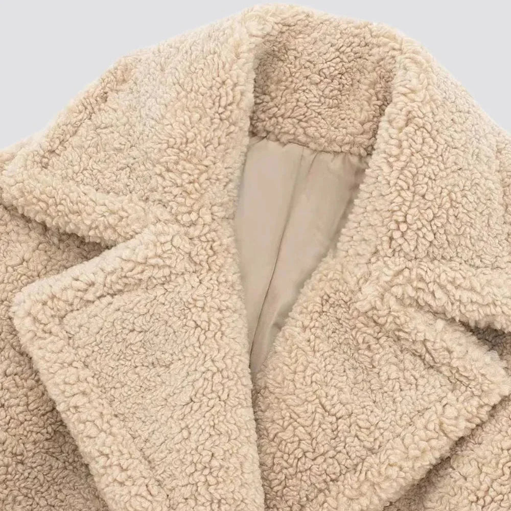 Xylina Teddy Double-Breasted Coat