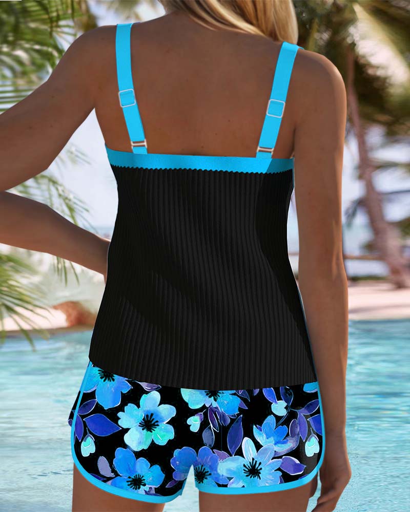 Anastasia Midnight Bloom Tankini Set