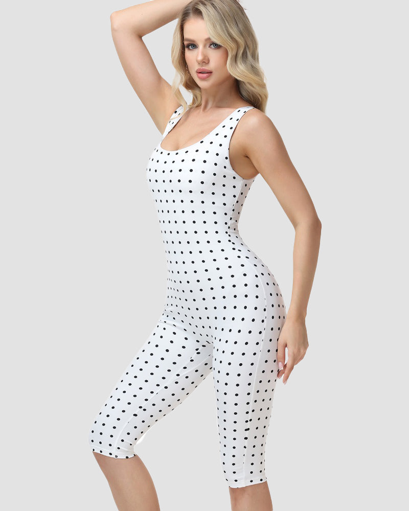 Layla Polka Dot Sculpting Jumpsuit
