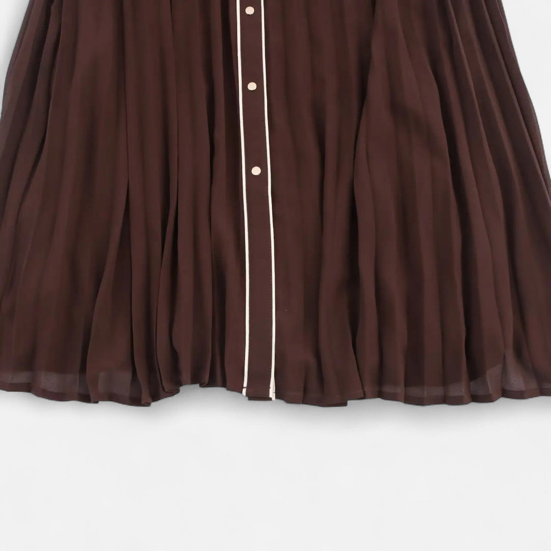 Effie Pleated Belted Shirt Midi Dress